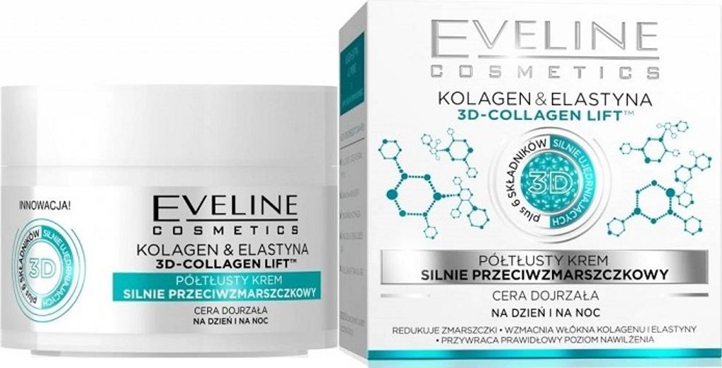Eveline 3D Collagen & Elastín kolagenový denní a noční krém Obrázek produktu 