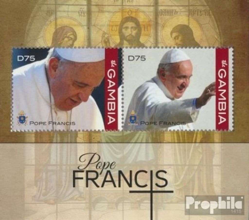 Briefmarken Gambia 2014 Mi Block887 (kompl.Ausg.) postfrisch Papst Franziskus