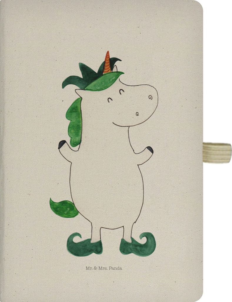 Mr. & Mrs. Panda notizbuch Einhorn Joker - Transparent - Geschenk, Einhörner, Kasper, Kladde, Schreibheft, Tagebuch, Unicorn, Hofnarr, Mittelalter...