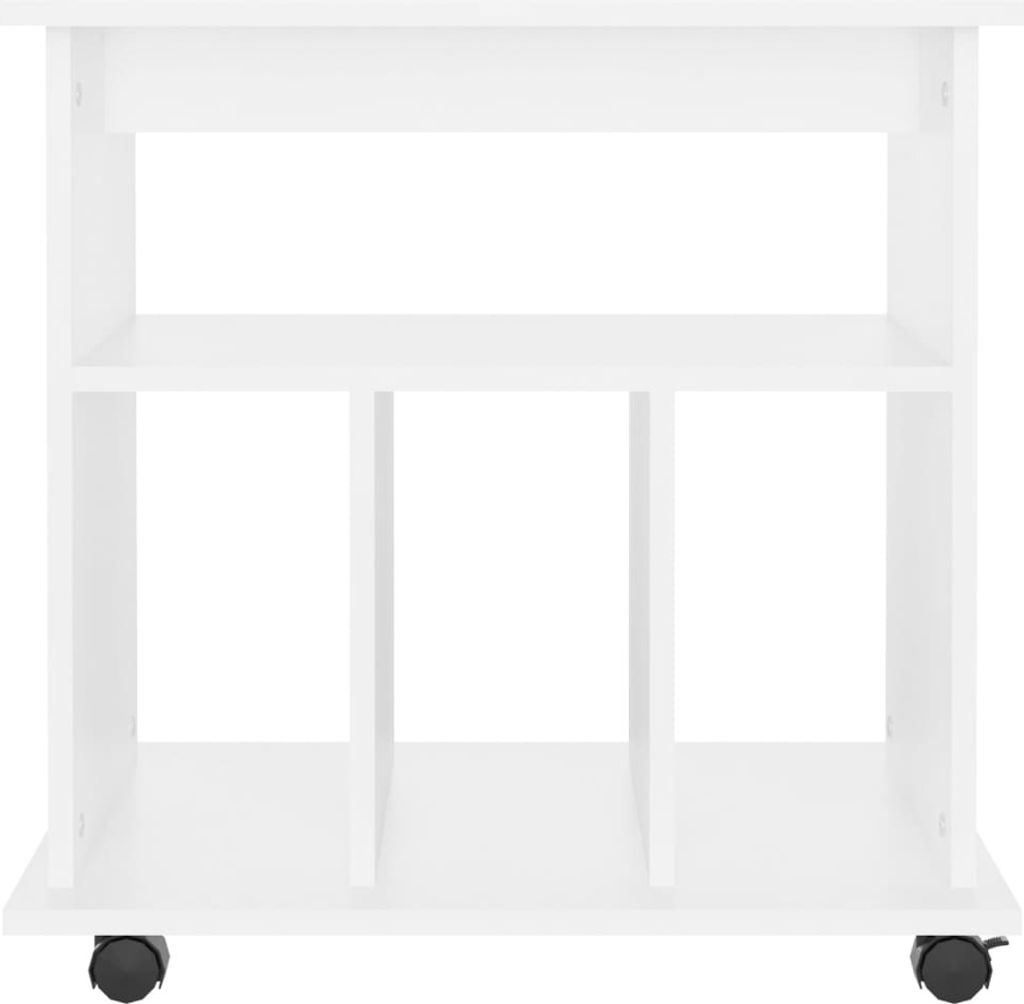 vidaXL Szafka na kółkach biała 60x45x60 cm materiał Zdjęcie produktu 3