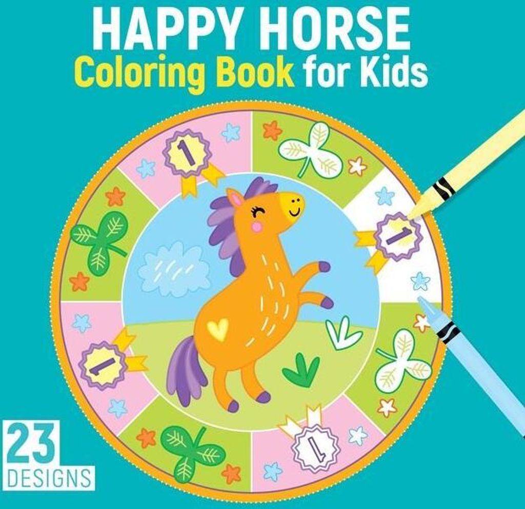 Happy Horse Coloring Book for Kids