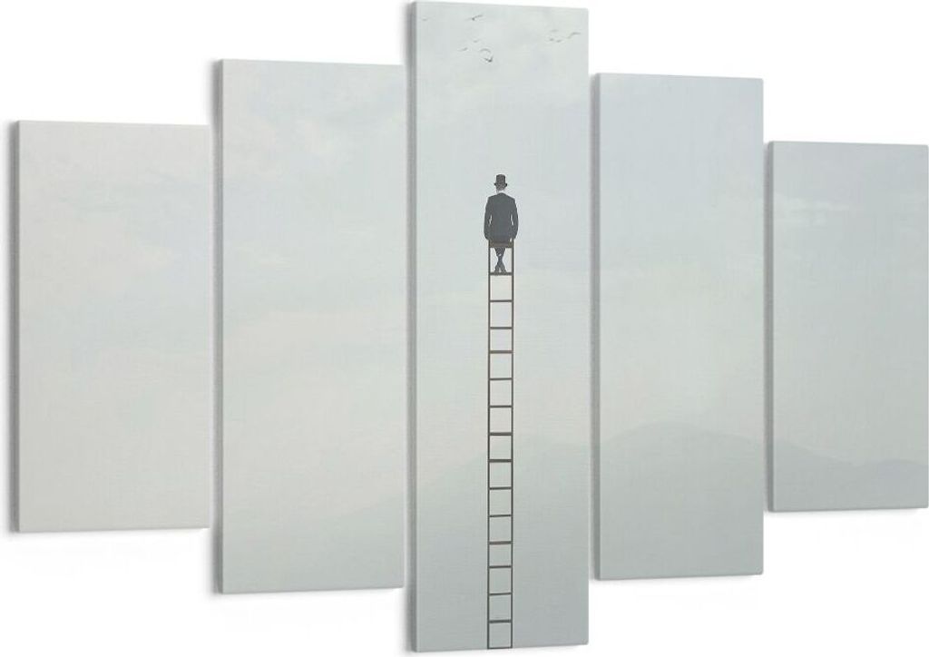 Bild auf Leinwand - Leinwandbild - 5 Teile - Leiter Himmel Produktbild 