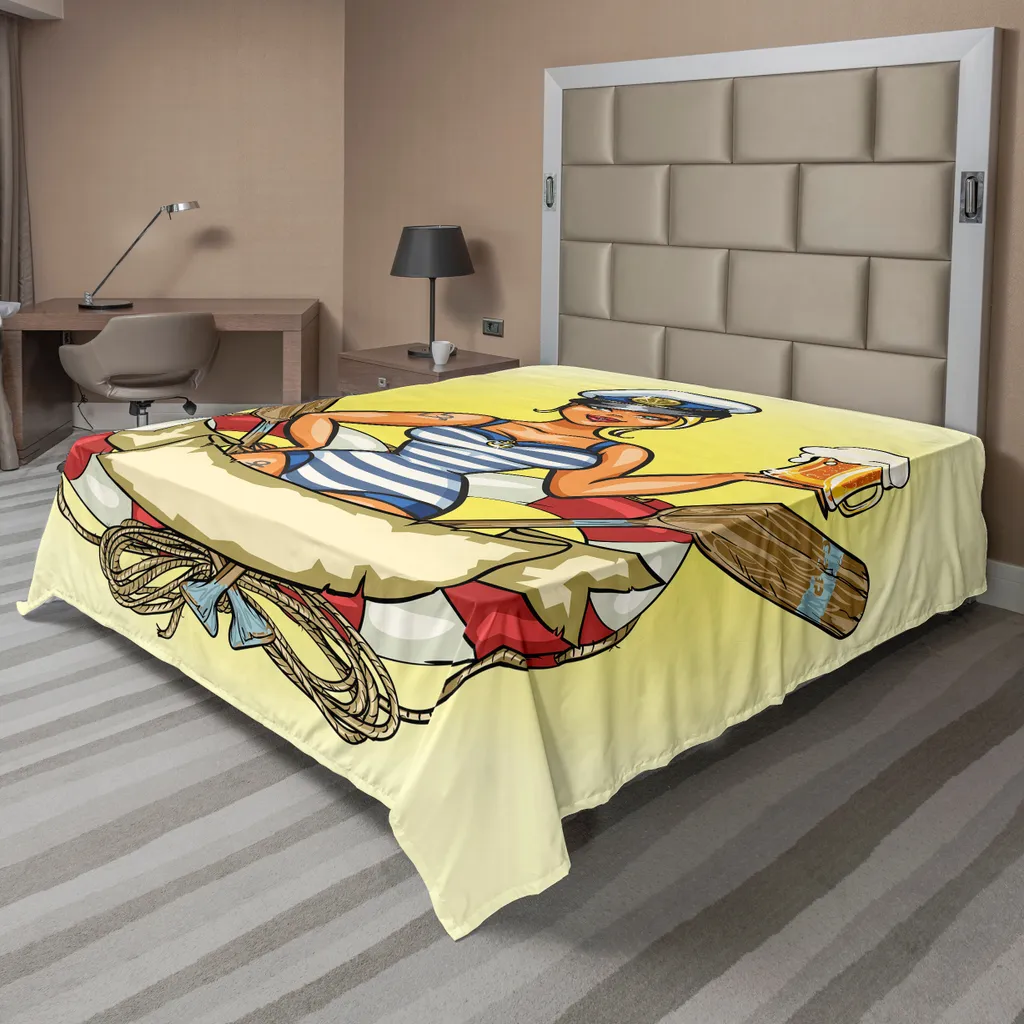 Lenzuolo Arredo Pin-Up Retro Navy | ABAKUHAUS 266cm x 260cm