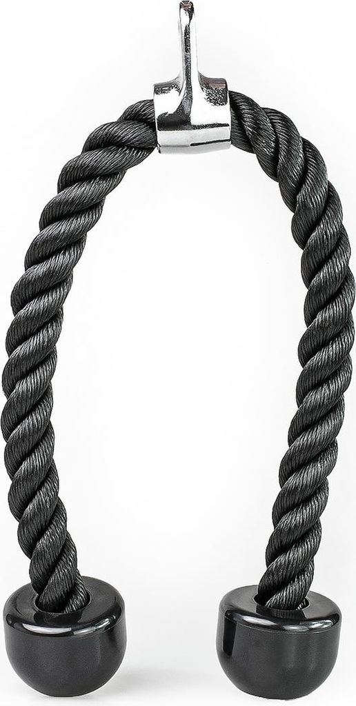 Trizepsseil, Trizeps Griff 68 cm, Trainingsseil, Bizeps Trainingsgerät für Kraftsport, Bodybuilding Schwarz