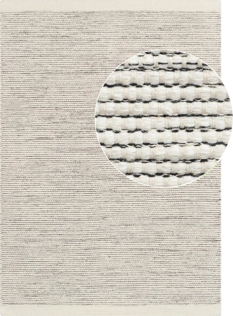 Tapis LONI Anti-Poussière Plat en Laine et Coton pour Salon Moderne