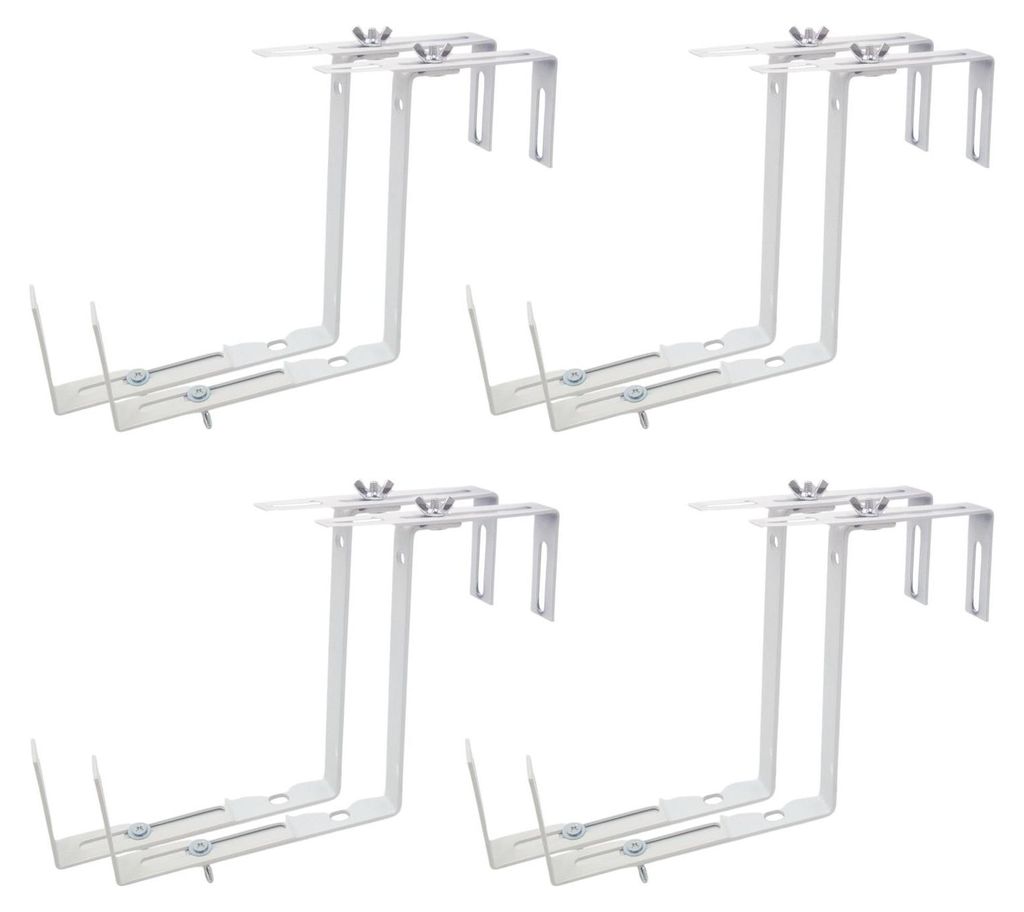 4x support de bac à fleurs pour balcon blanc Support de bac Image du produit 