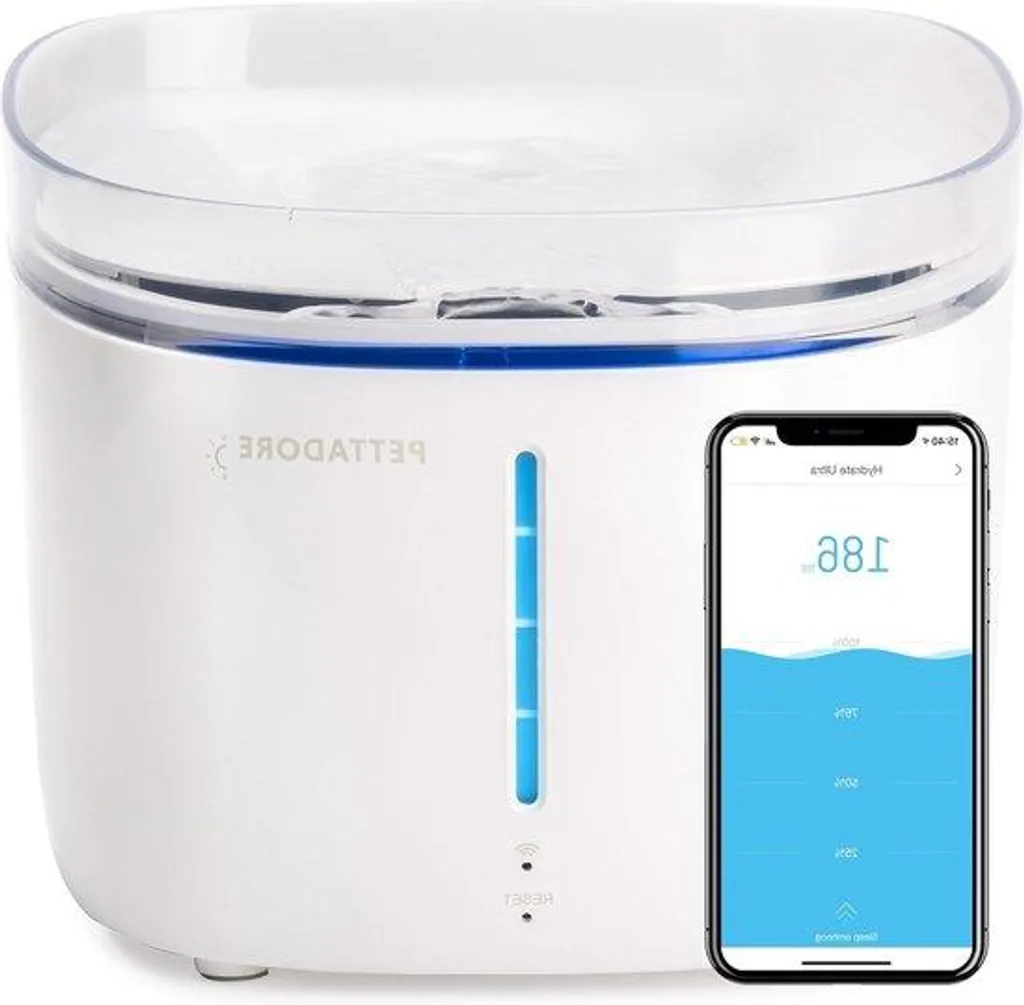 Station d'eau intelligente 2L avec UV : Idéal pour l'absence des maîtres