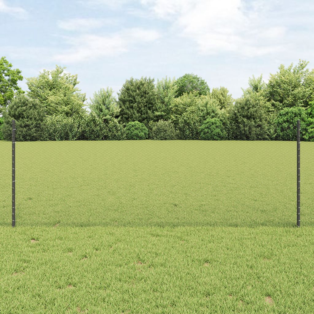 Zaunpfähle 11 Stück U-Kanal Grau 80 cm Stahl, Zaunzubehör DesignMöbel Neu