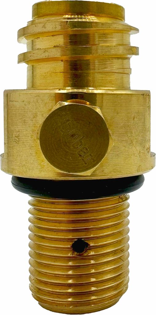 Co2 Ventil für 425g Zylinder/ Kartusche | Ersatzventil mit M18 x 1,5 Gewinde | hochwertiges Messing | inklusive Schutzka