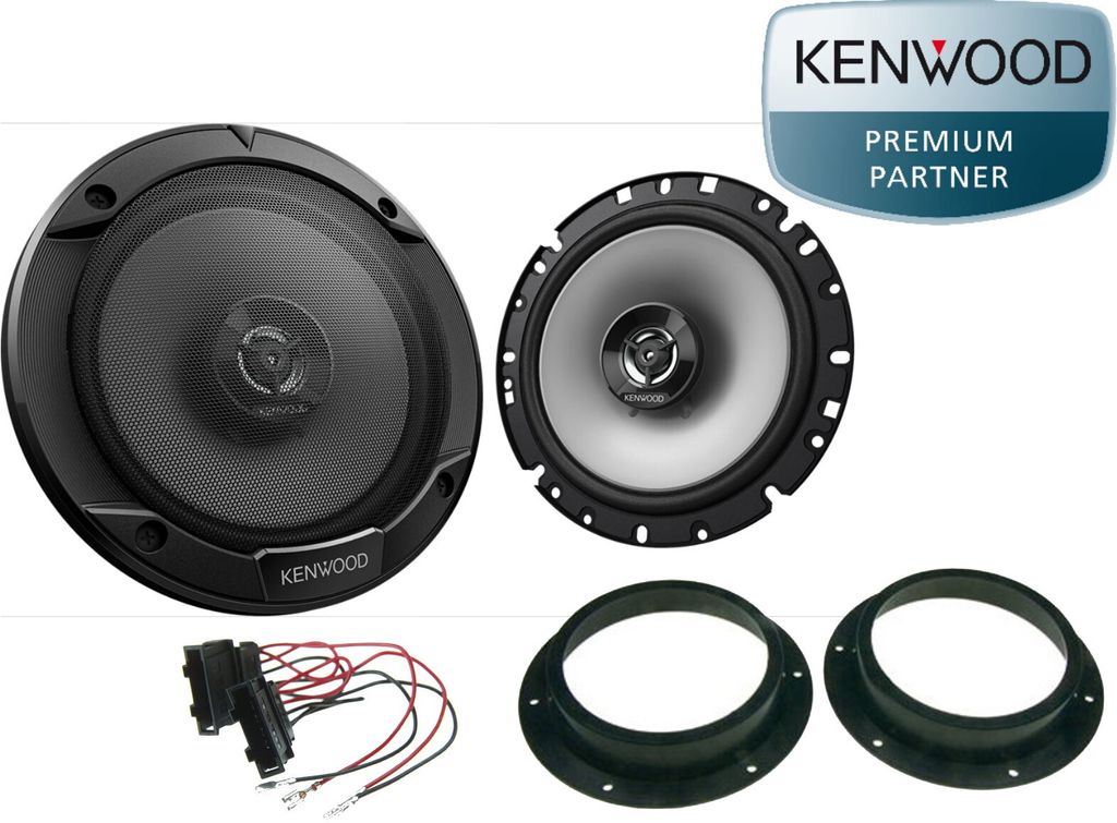 Kenwood passend für VW Bus T6 Transporter Lautsprecher Boxen Set Tür Vorn 300 W