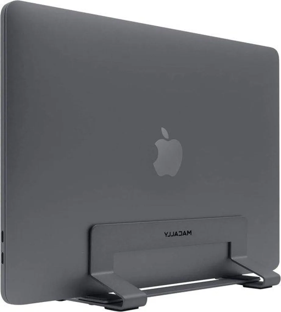 Support de bureau universel en acier gris espace au design ultra compact