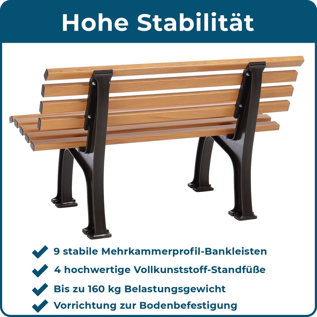 Blome Parkbank Ibiza braun 2-Sitzer Produktbild 7