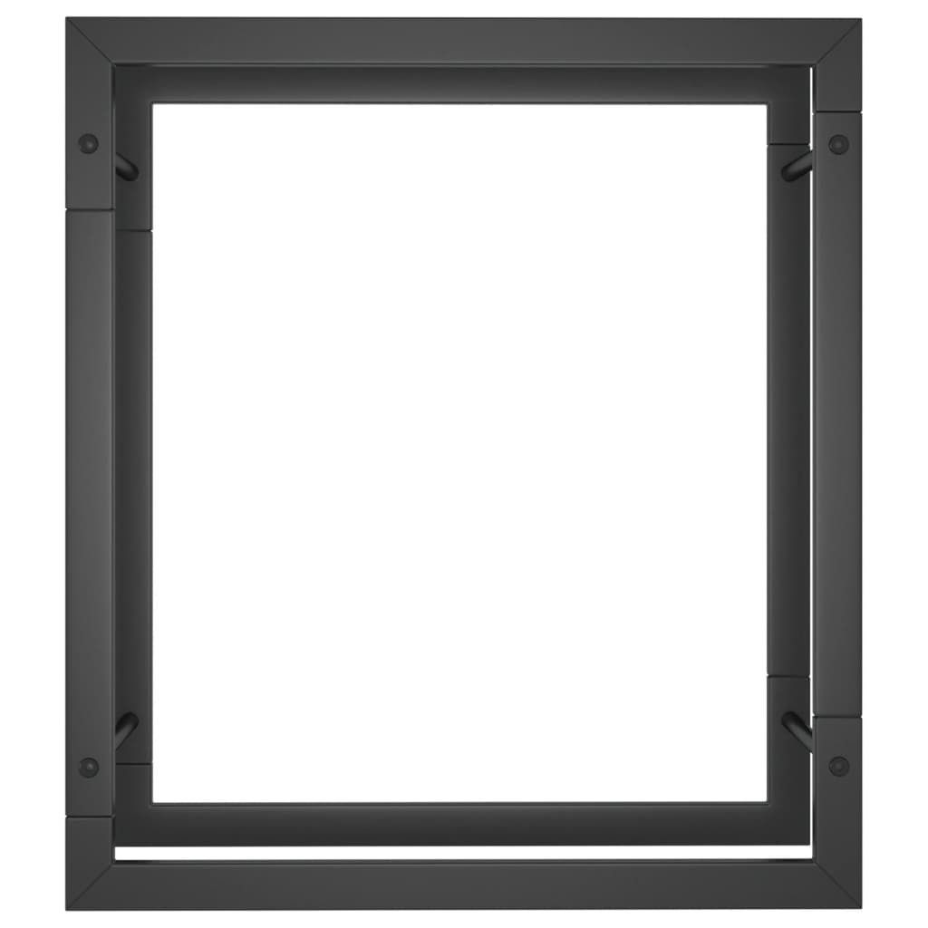 Cloris DesignMöbel Kaminholzregale - Schwarz Brennholzregal Mattschwarz 50x28x56cm Stahl Schlichtes8999977