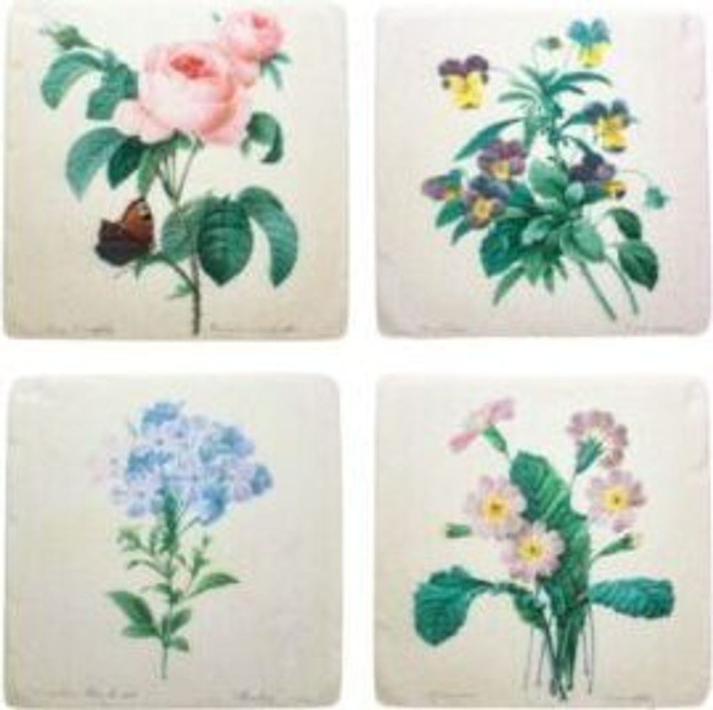 Vintage-Blumenuntersetzer (4er-Set) - Sass & Belle