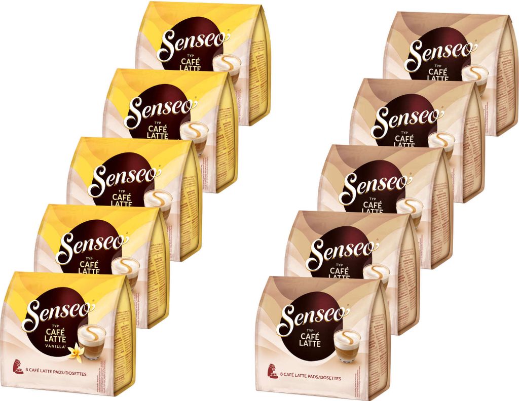 SENSEO Pads Typ Café Latte + Typ Café Latte Vanilla à 5x8 Produktbild 