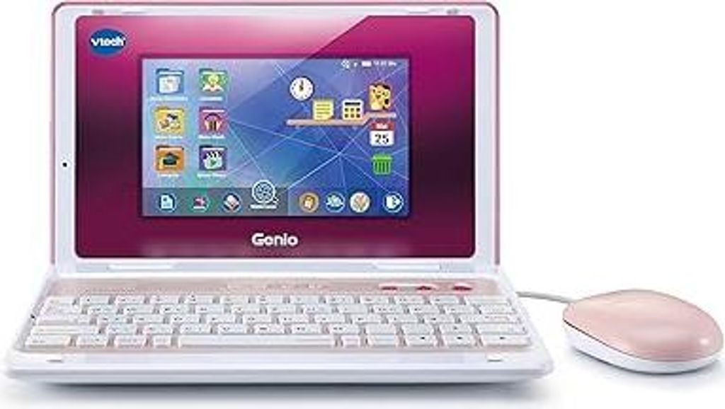 VTech Genio Lernlaptop XL pink – Lerncomputer mit großen 7-LCD-Bildschirm mit Internetzugang, Textprogramm und vielen Lerninhalten – Für Kind...
