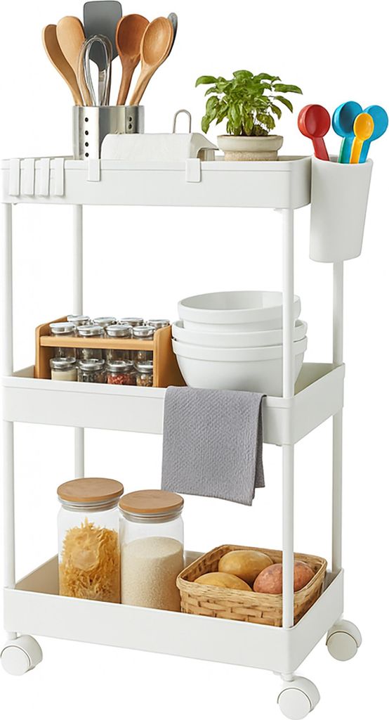 Chariot Relaxdays, 3 étages, chariot de service, chariot de Image du produit 