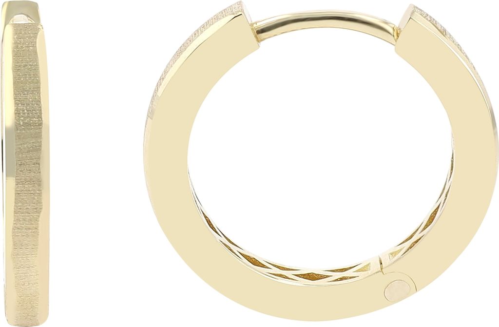 333er Gold Klapp-Creolen "Elestria", Gelbgold, 8 Karat, Produktbild 