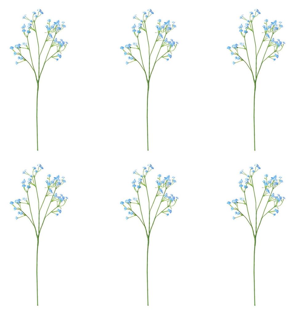 6 künstliche Schleierkraut-Blüten (42 cm, 3 Zweige) – realistische Deko-Blumen für Zuhause, Hochzeiten, Partys, Tischdekoration, drinnen und d...