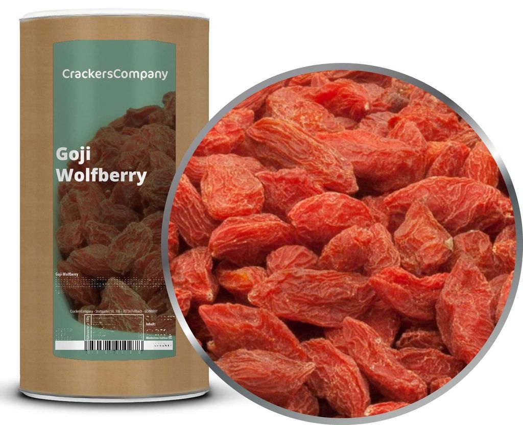 CrackersCompany Goji-Beeren (Goji-Wolfberry), Membrandose 550 g