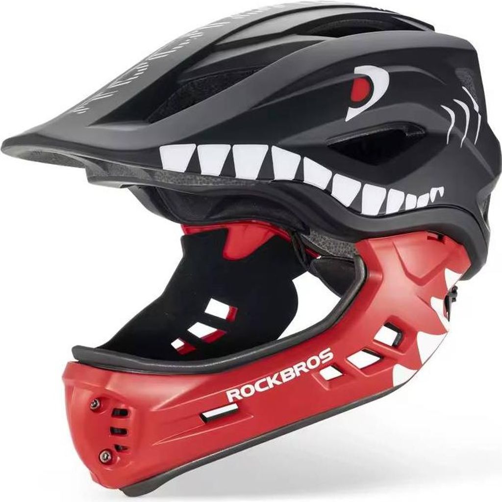 Kask dziecięcy z odpinana szczęką 2w1 ROCKBROS TT-32005 Red Zdjęcie produktu 
