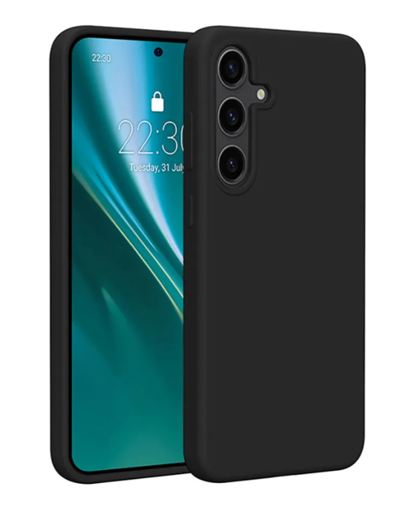 Cover Silicone Etteri Samsung Galaxy S25 Ultra - Slim Fit Nero Opaco