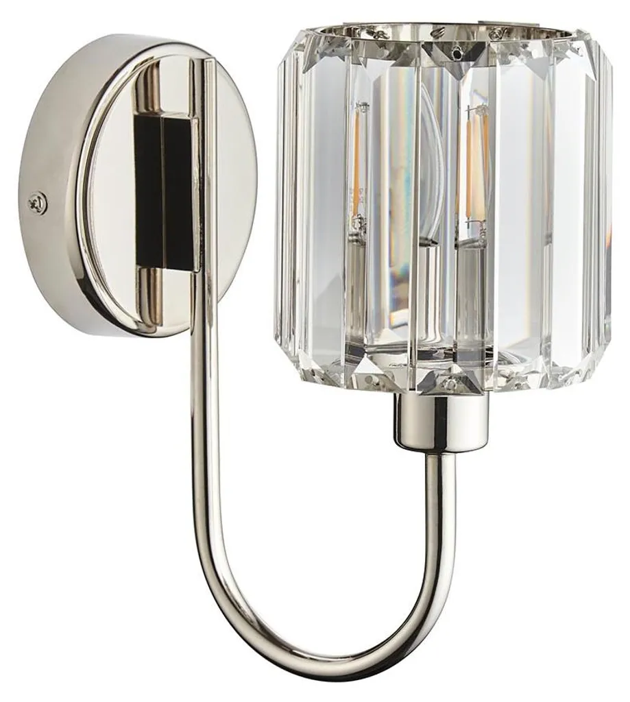 Luminaire nickel brossé BERENICE format 21cm compact et robuste IP20