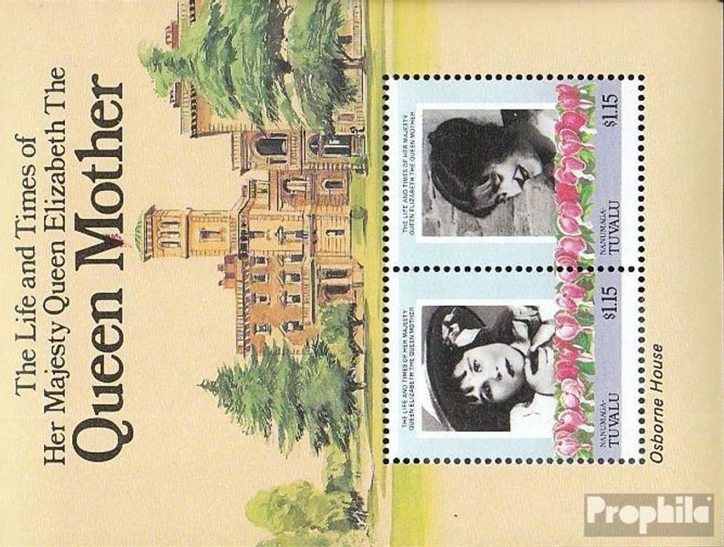 Briefmarken Tuvalu-Nanumaga 1985 Mi Block1 (kompl.Ausg.) postfrisch Königinmutter Elisabeth