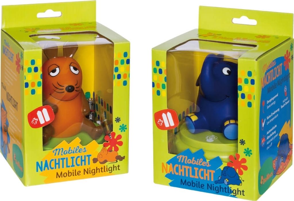ANSMANN Peluche Topo Con Luce Notturna LED E Ninna Nanna | Morbido Compagno Del Sonno Per Neonati E Bambini | 2in1 Coccola E Luce | Batterie Incluse