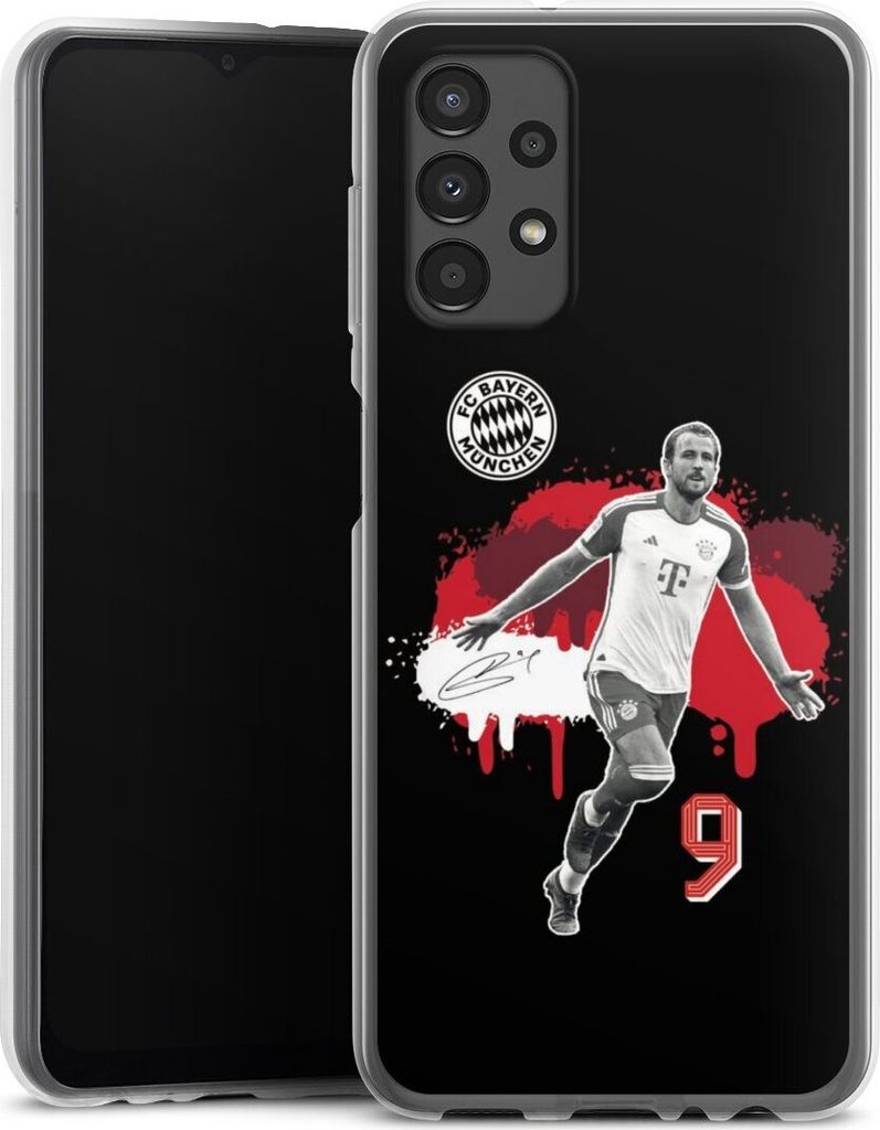 DeinDesign Handyhülle für Samsung Galaxy A13 4G Silikon Hülle Case Smartphone Schutzhülle FC Bayern München Offizielles Lizenzprodukt Harry Kane