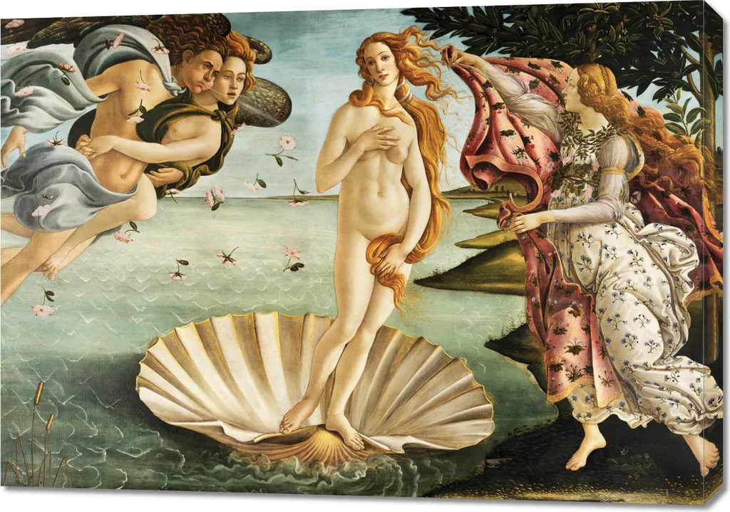 Arredo Salotto Vintage: Quadro Botticelli La Nascita di Venere 100x70
