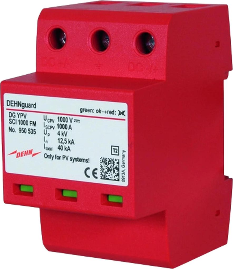 DEHN PV Überspannungsableiter, 1200V DC, Typ II, FM-Kontakt, 1 Stk.