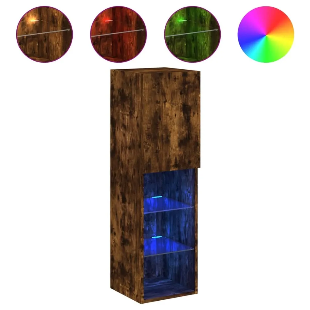 Acquista Mobile TV LED SYFAX Rovere Fumo 30x102cm - Prezzo Offerta