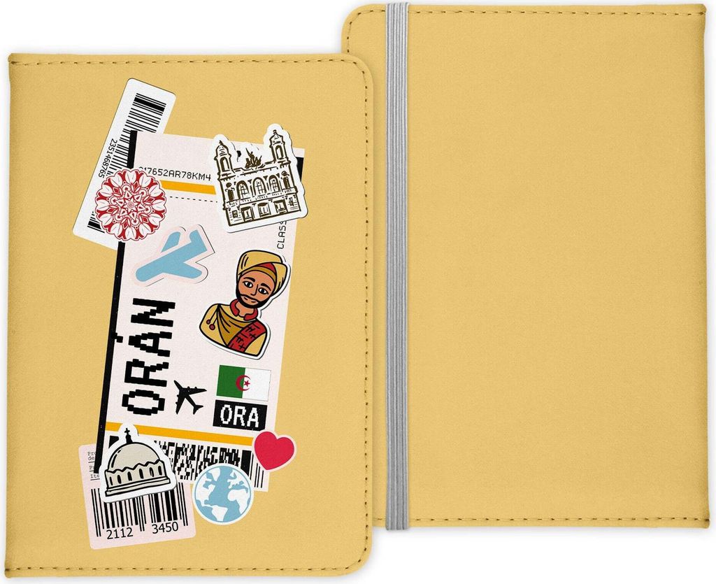 22Feels Oran Souvenir Reisepasshülle Organizer Reisen Gadgets Algerien Nordafrika Urlaub Kunst-Leder Etui Cover Frauen Männer Kinder