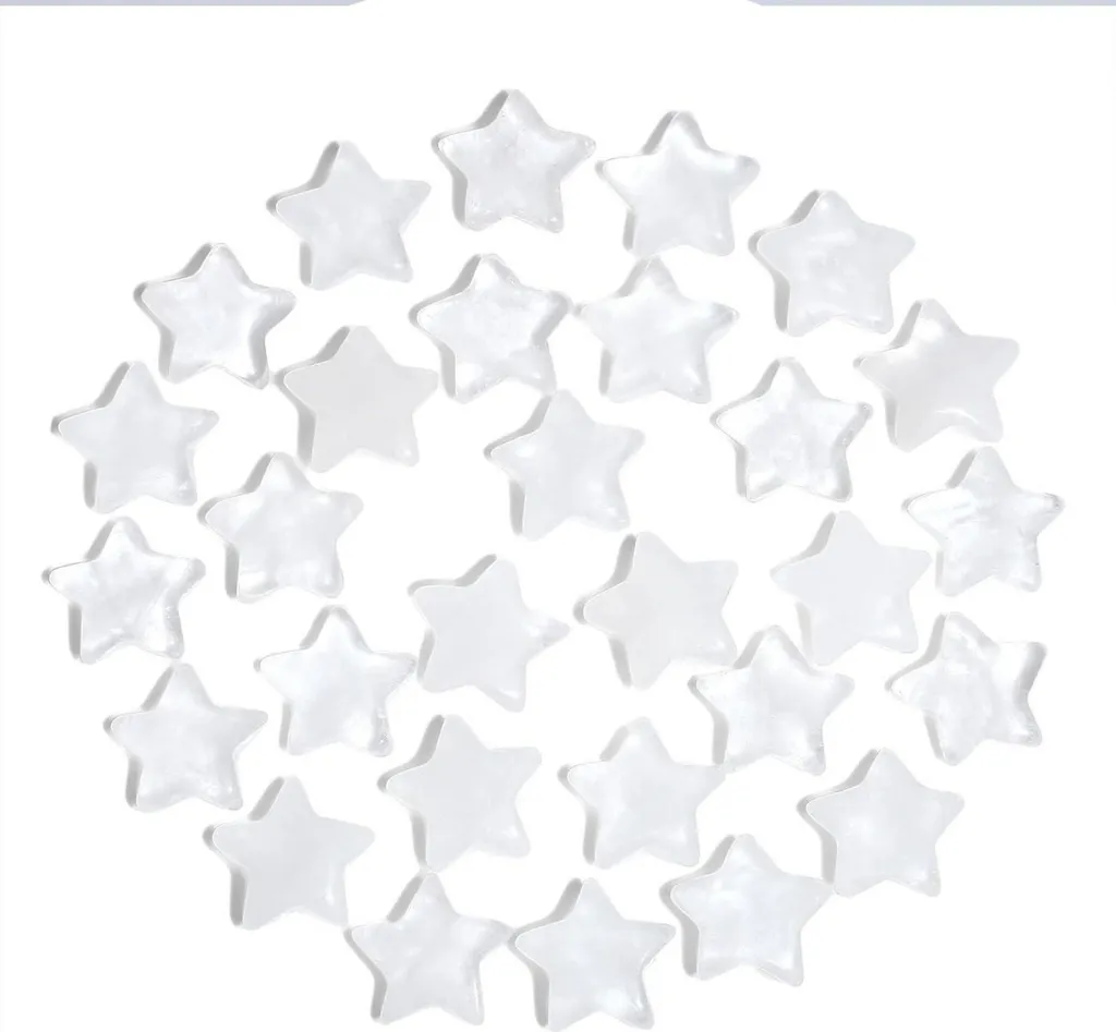 Set 20 Cristaux de Roche Étoile en Quartz Clair Poli pour la Maison