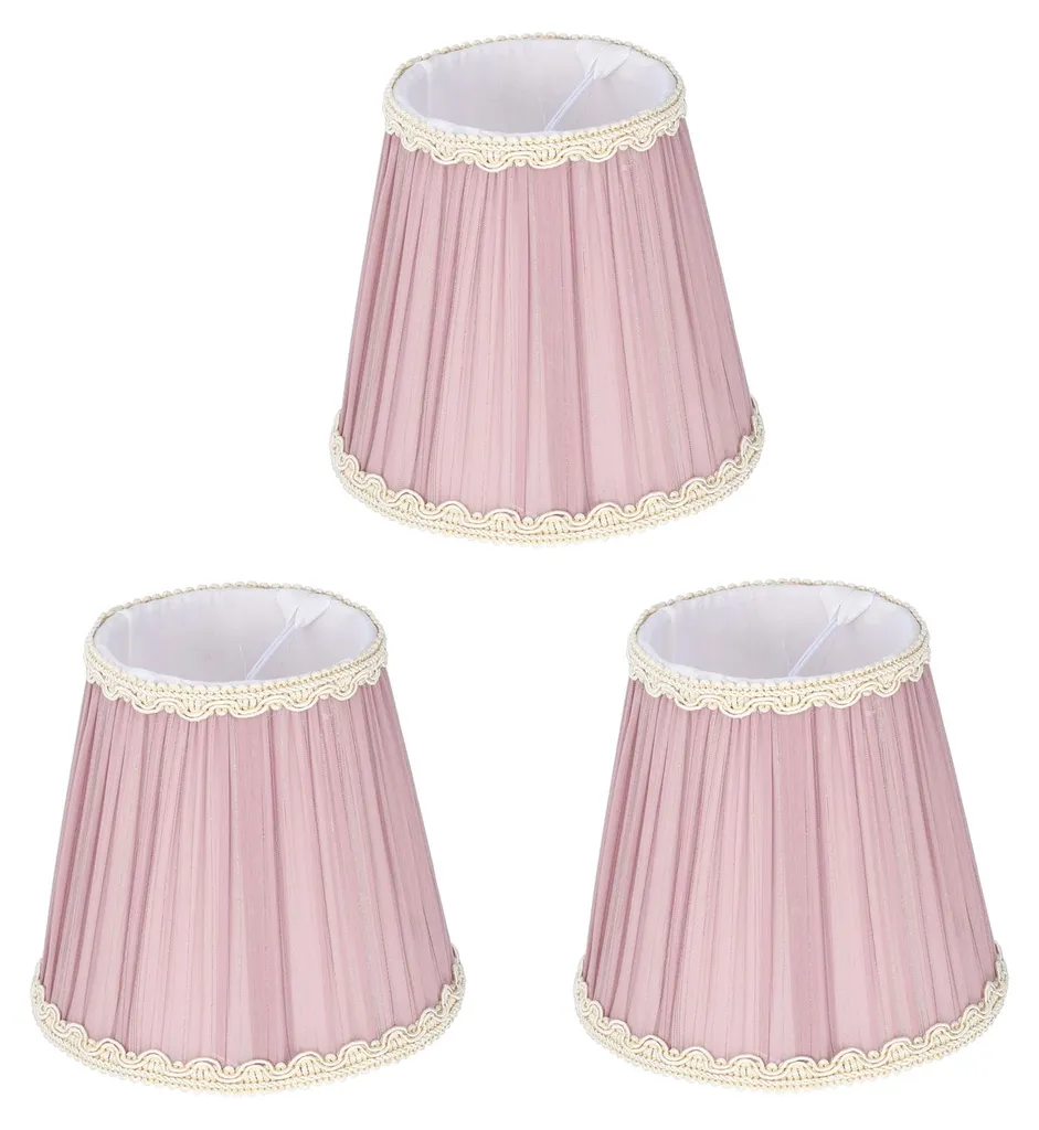 Abat-jour E14 violet pour supprimer l'éblouissement, lot de 3 en tissu
