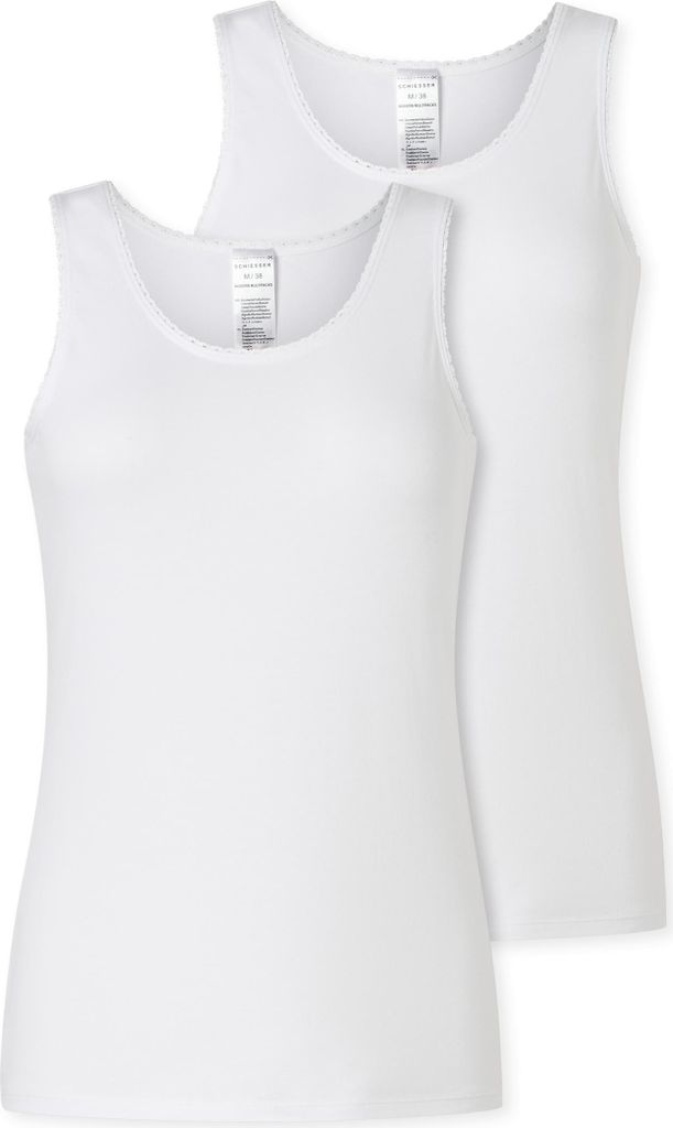 SCHIESSER Damen Unterhemden Modern Multipacks | 2er Pack | 7962