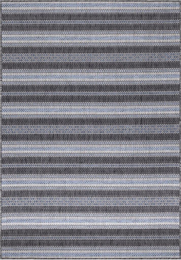 Outdoor Teppich SUNNY Schwarz 240 x 340 cm