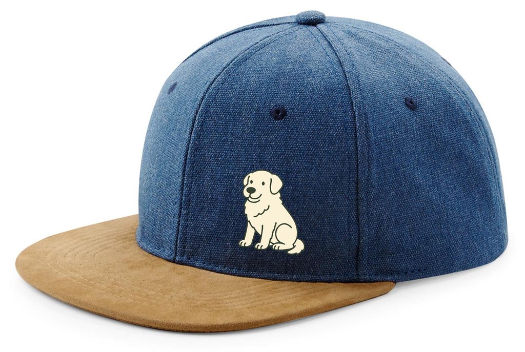 Huuraa Cappy Mütze Maremmano Abruzzese Comic Maremmi Denim Baumwolle und Polyester Snapback Kappe Geschenkidee