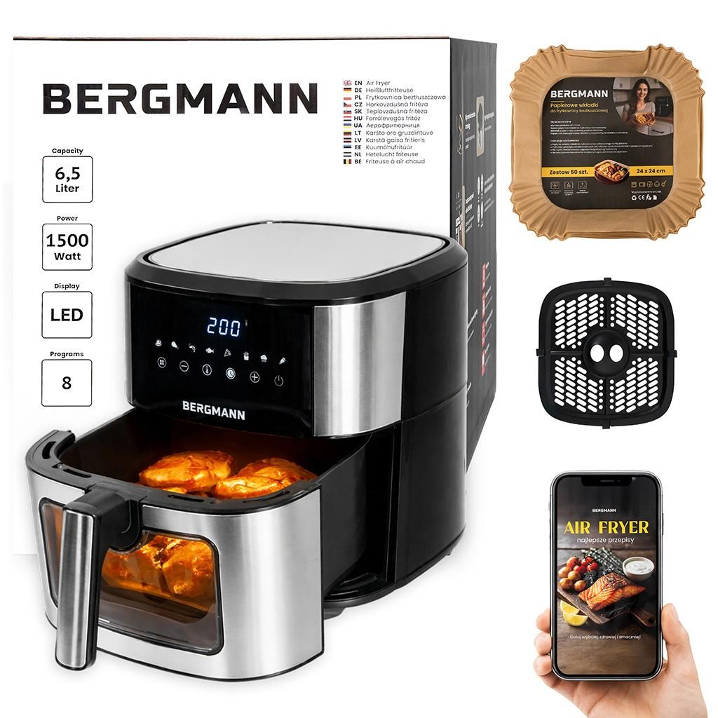 Frytkownica na gorące powietrze beztłuszczowa airfryer Zdjęcie produktu 