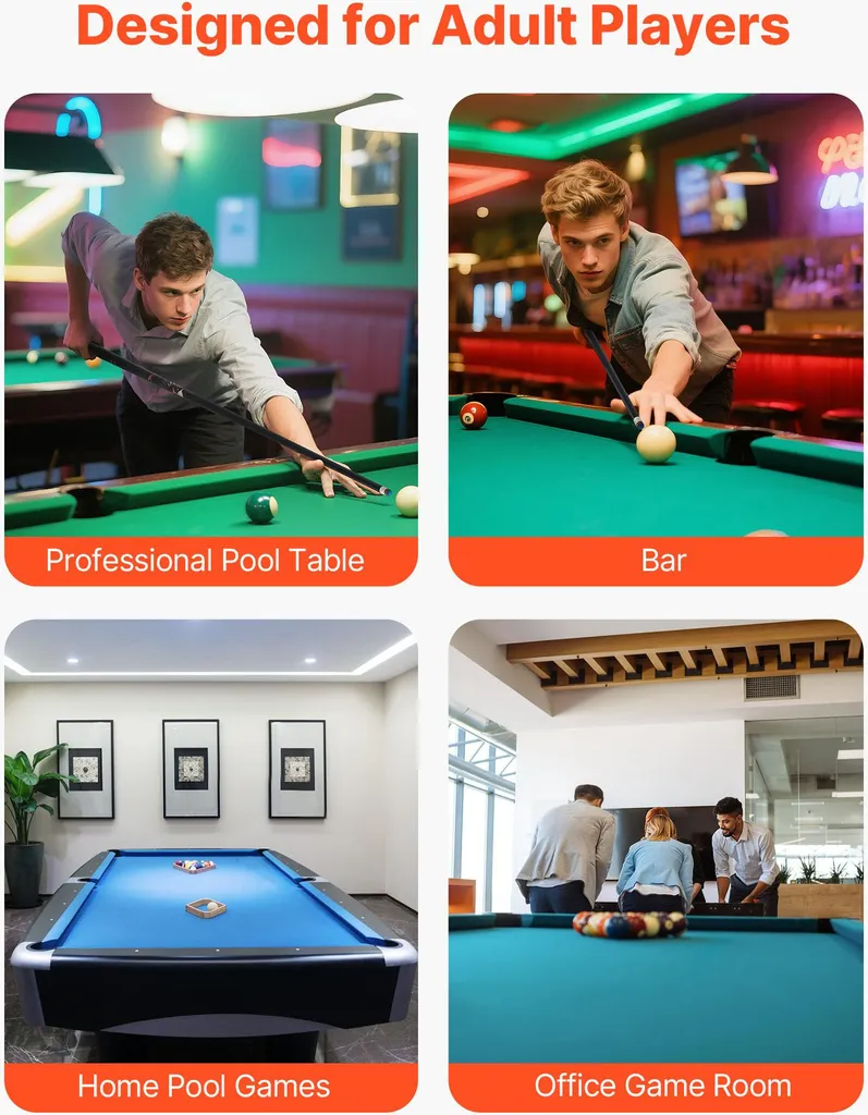 Queue de billard anti-vibration érable canadien avec joint ABS durable