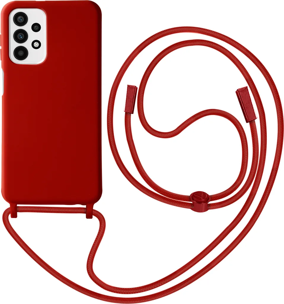 Custodia Avizar Rossa Galaxy A23/M23 5G con Cordino Regolabile