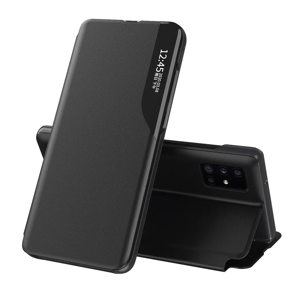Custodia a Libro Galaxy A51 | Finestra Smart e Stand | Nero Premium