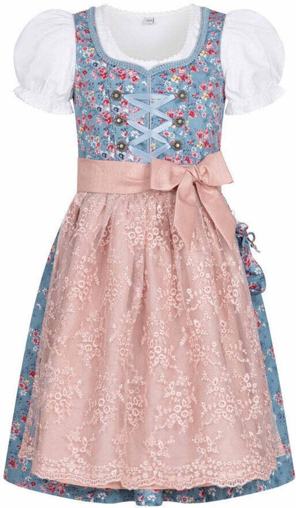 Kinderdirndl 3-teilig Jule in Blau von Nübler Größe 158