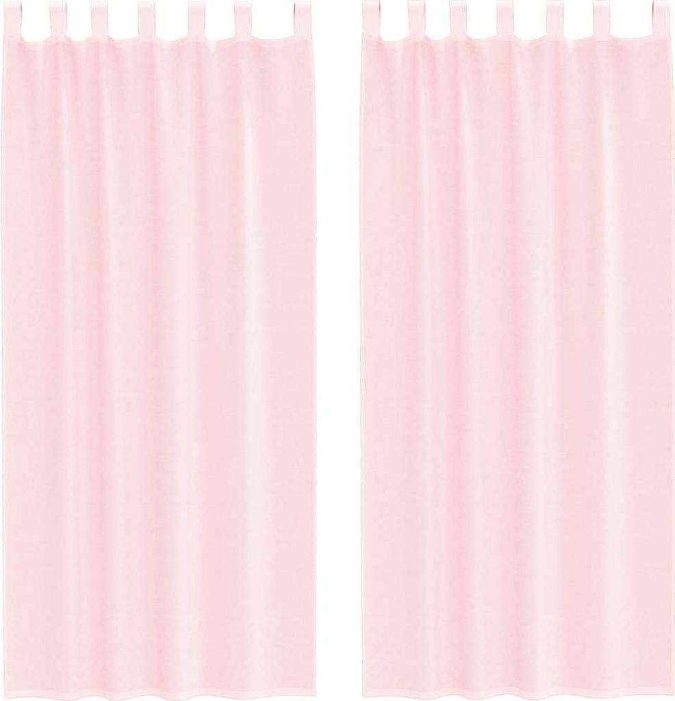 Voile Vorhänge mit Schlaufen 2 Stk. Hellrosa 140x225 cm