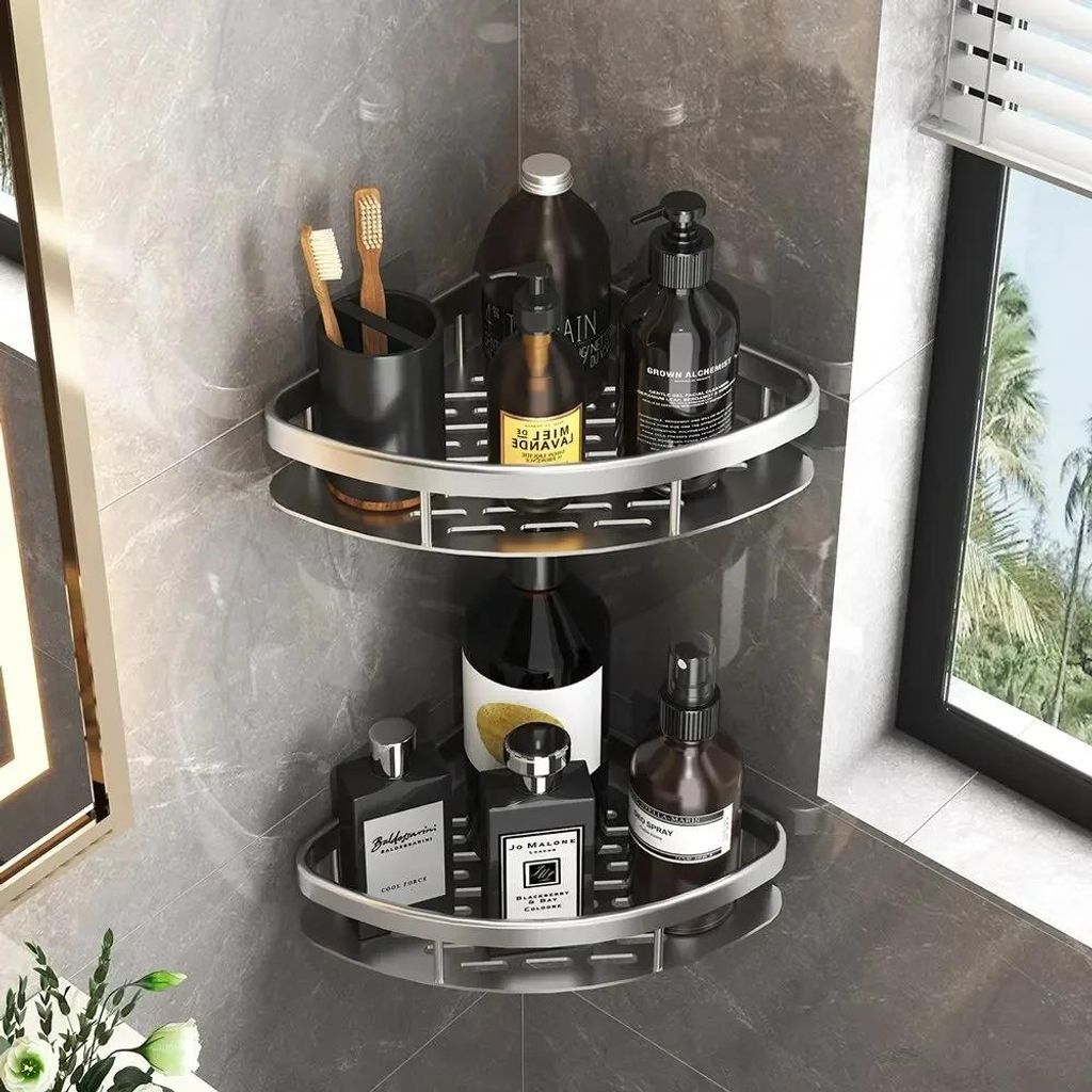 Badezimmer Halterung Ablage Dusche Shampoo Seife Kamm Organizer Wandregal Bad Aufbewahrung Regal Duschablage Hängeregal Badutensilien