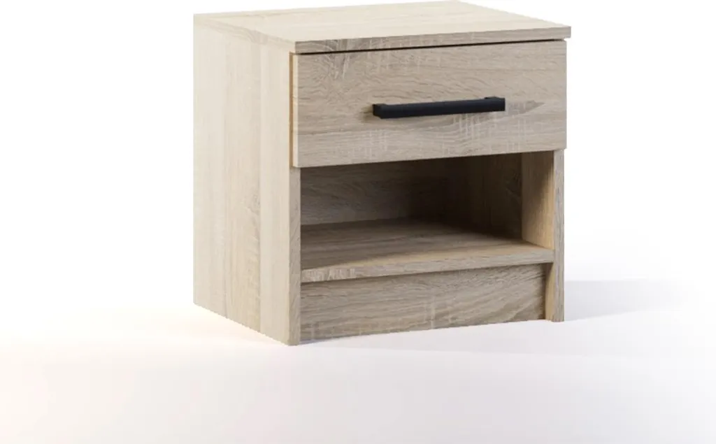 Table de Chevet 40 cm Effet Bois Naturel Hayato - Finition Scandinave