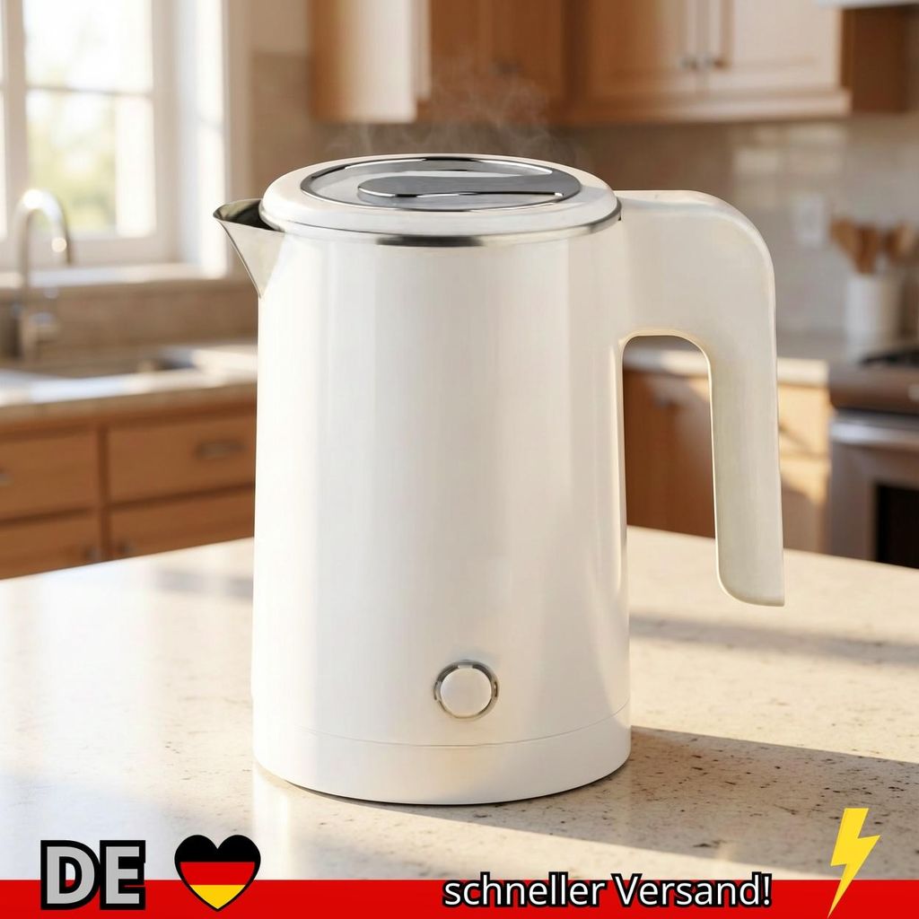 Reise Wasserkocher 0,8L Edelstahl Tragbar für Reise Familie