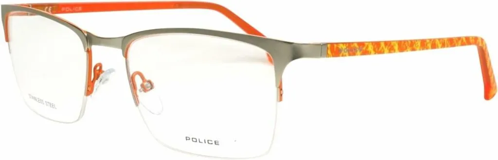 Monture de lunettes Police orange pour correction visuelle ø 54 mm