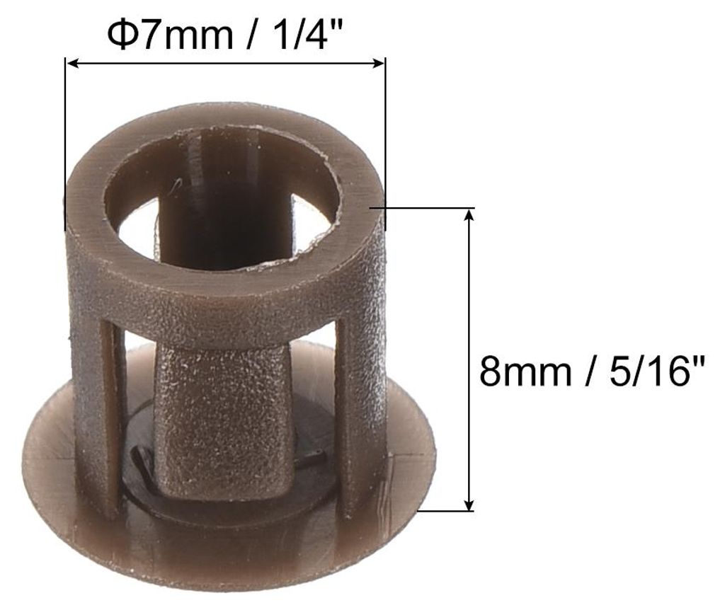 64 Stš¹ck Abdeckstopfen Kunststoff, 7 mm Blindstopfen Endkappen Verschlusskappen Kaffee fš¹r Verriegelungsl?cher, M?bel, Schr?nke